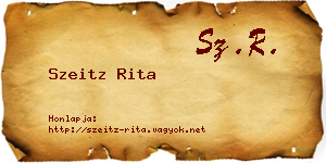 Szeitz Rita névjegykártya